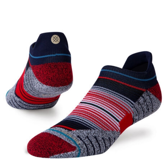 Stance Long Ball Tab Golf Socks Black Red Gray M